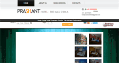 Desktop Screenshot of hotelprashantshimla.com